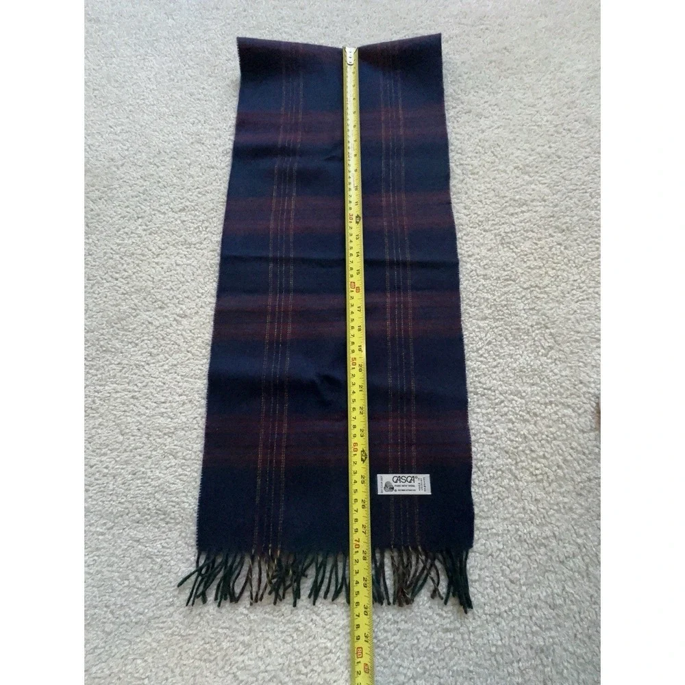 CASCA Men Women Winter Scarf Plaid TARTAN 100% Pure New Wool 56